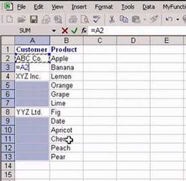 Fill Blank Cells in Excel