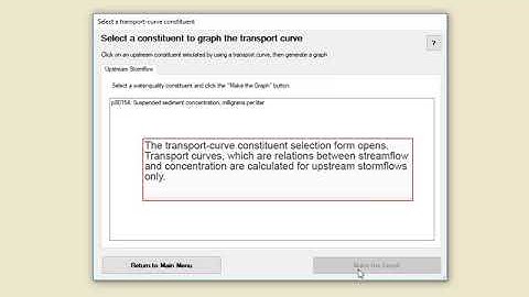 Creating a water-quality transport-curve concentration graph by using the Interpret SELDM program