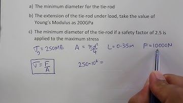 Axial Stress, Deflection and Factor of Safety Example - Part 1