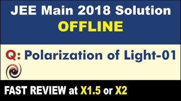 JEE Main 2018 Physics Solutions | Polarization of Light-01