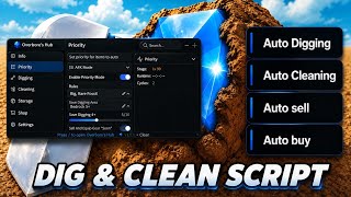 🔥 DIG & CLEAN SCRIPT | AUTO DIG + AUTO CLEAN | ROBLOX