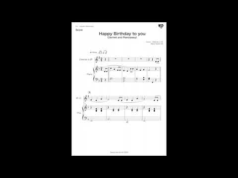 Happy Birthday to you  (Bb Clarinet and Piano easy)