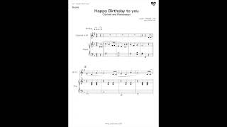 Happy Birthday to you (Bb Clarinet and Piano easy)