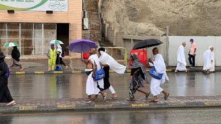 شاهد أجواء مكة الان وطريقي إلى المسجد الحرام