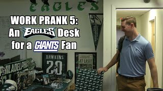 Work Prank 5 - Eagles Desk for a Giants Fan Resimi