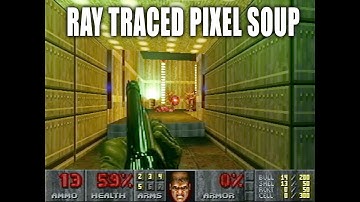 Doom II ray tracing in vintage 240p CRT mode