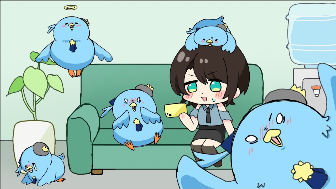 【手描き】エモ鳥になってしまったすいちゃん【大空スバル/星街すいせい/ホロライブ/切り抜き】