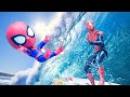 Hulk Vs Superhero Spider-man Swingmming Pool In The Spider-Verse Figure Stopmotion