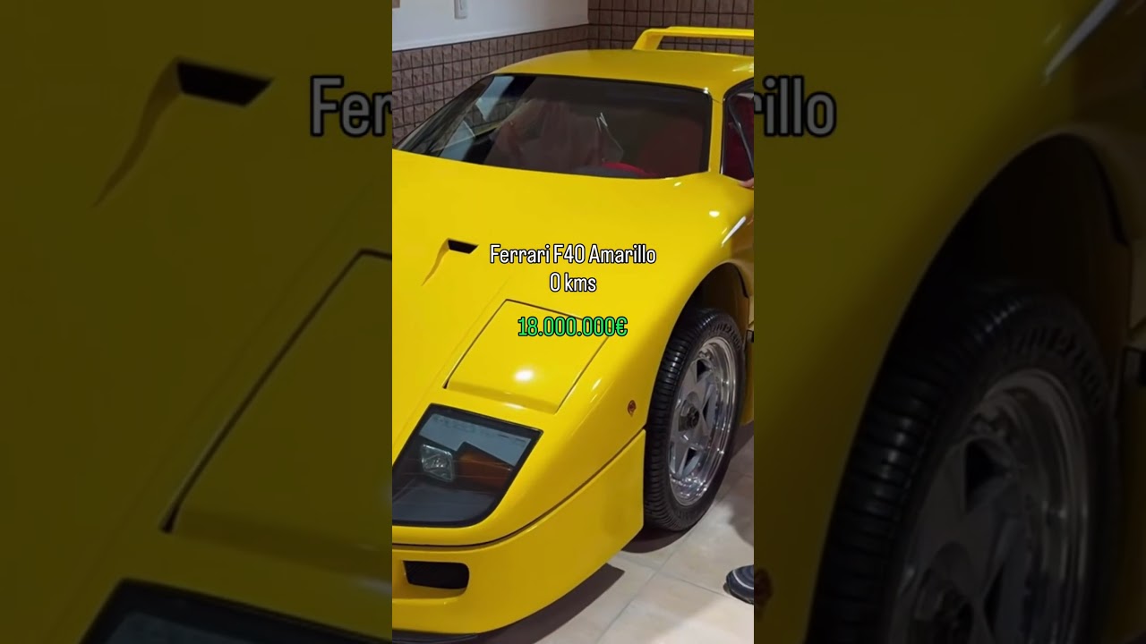 Ferrari f40 Amarillo #ferrari #supercars #cochesdelujo