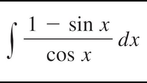 Solve ∫(1 - sin(x)) / cos(x) dx | Tricky Trigonometric Integral Explained