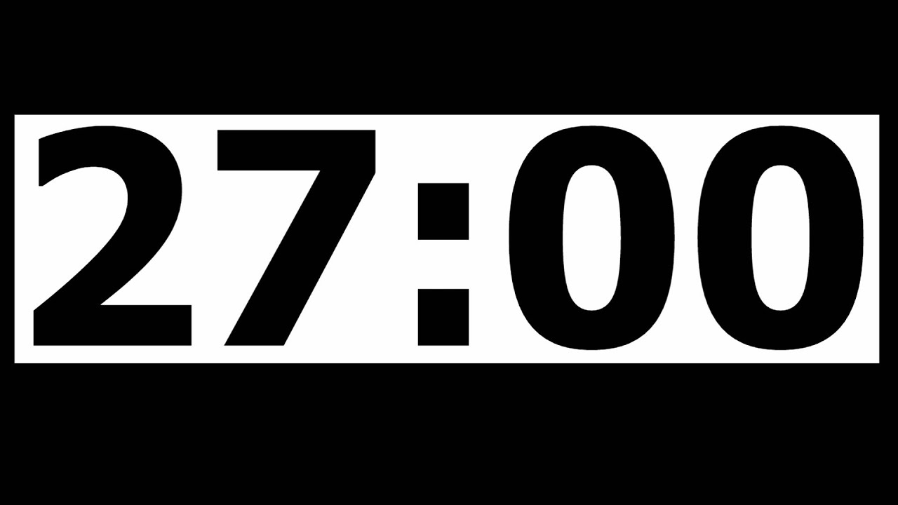 27 Minute Countdown Timer with Alarm - YouTube.