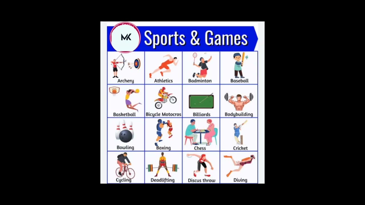 Sports Name In English 