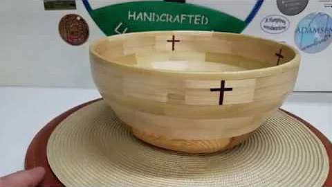 Wood Turning A Segmented Bowl With Blood Wood Cross Feature Ring