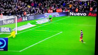 Messi lays off penalty for suarez hat trick