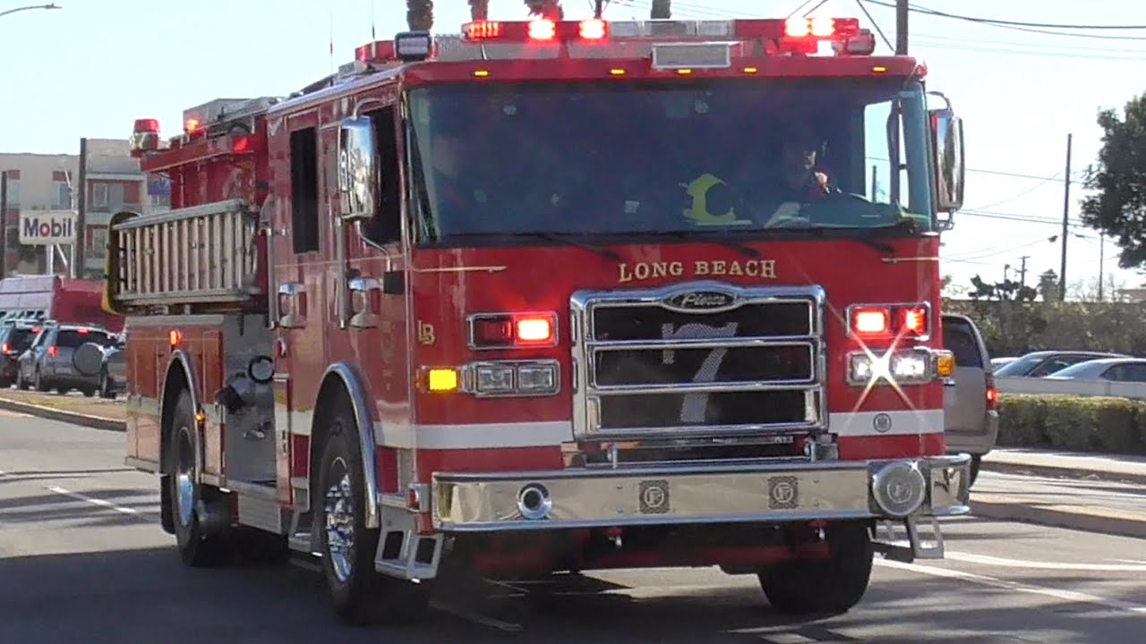 *EQ AND REAL Q* Long Beach Fire Dept. *NEW* Engine 7 Responding 3/7/2025