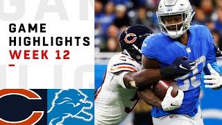 Bears vs. Lions Week 12 Highlights | NFL 2018