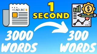 How To Summarize Long Articles Using AI [Online] For Free Under 1 Second Net Worth