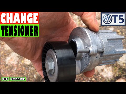 How to replace Serpentine Belt Tensioner VW T5 2010-2015 Power Steering Failure Belt Change