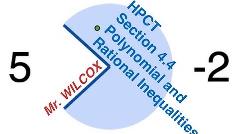 HPCT 4.4 Polynomial and Rational Inequalities