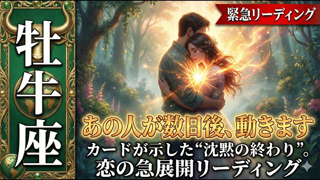 【牡牛座×恋愛×12月】驚きです…カードが示した“沈黙の終わり”がすぐそこに！数日後、あなたの恋は急展開を迎えます🥰