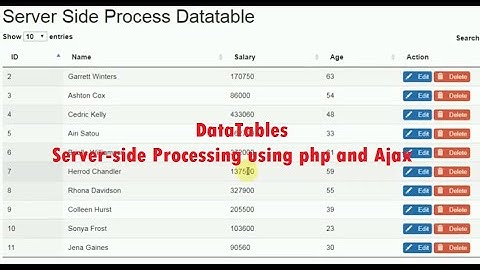 DataTables - Server-side Processing using php and Ajax Part 2 by Sokchab