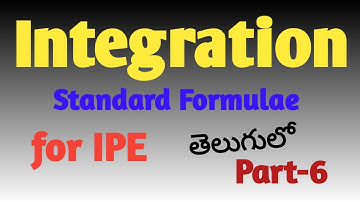Telugu Academy solutions-Integration ||Integration||Standard Formulae||IPE problems(part-6)||telugu