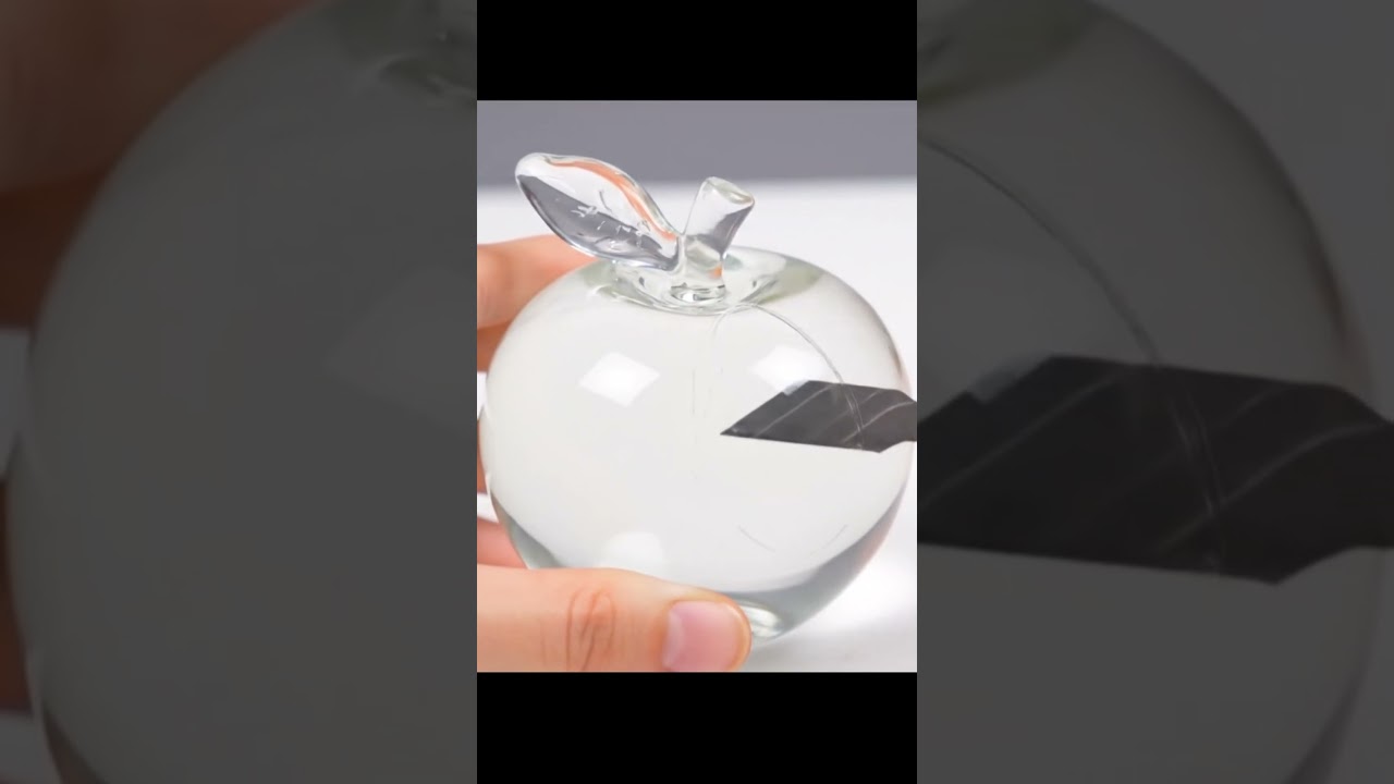"Viral 2025 Glass Apple ASMR Cut with a Twist! 🍎🔪"