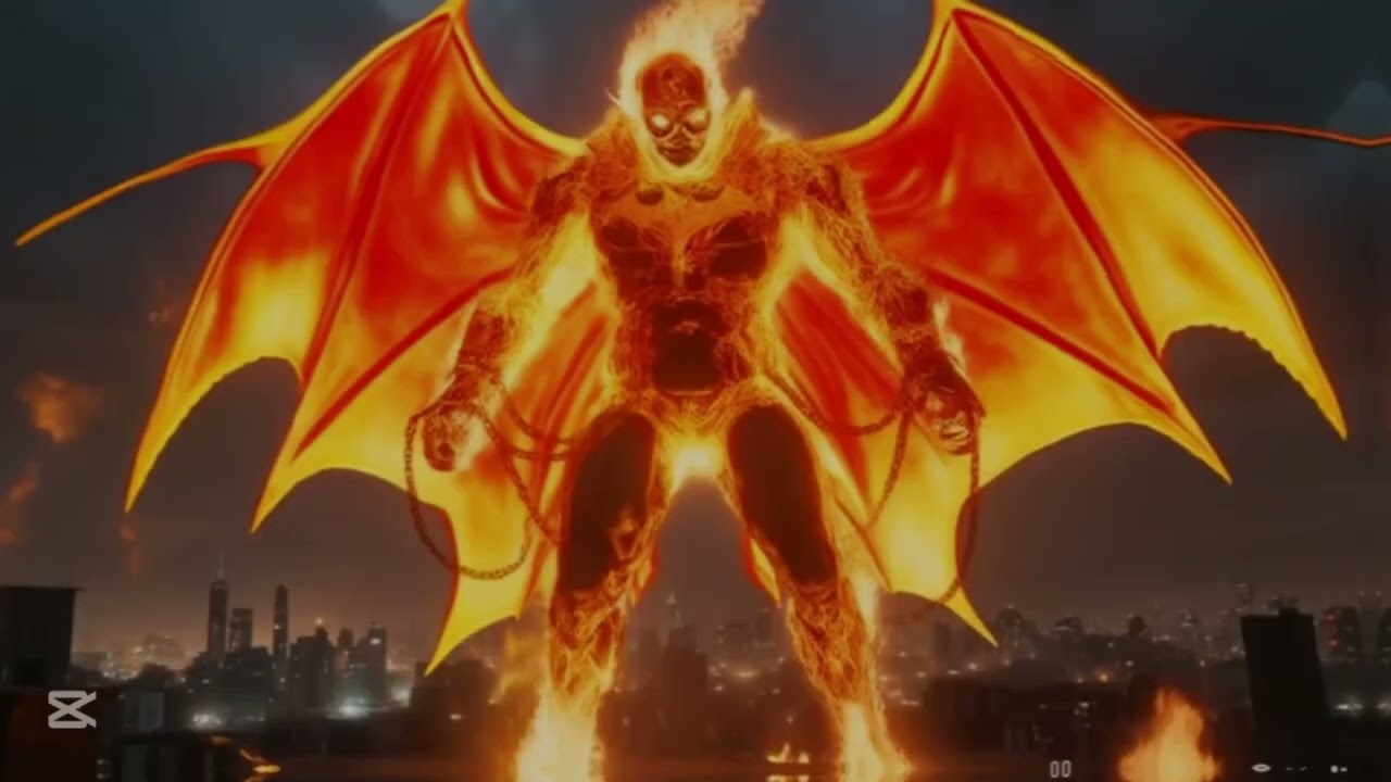 Fusion of Ghost Rider and Batman