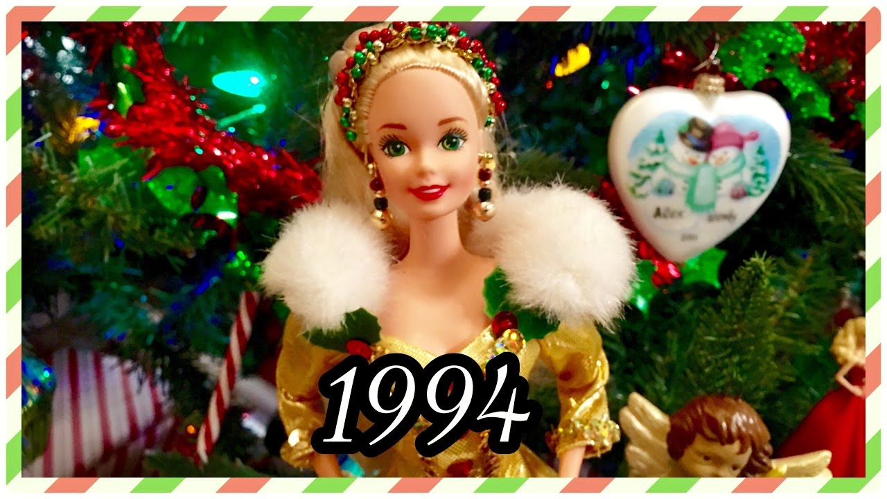 1994 / 28 Years Holiday Barbie Dolls! / Christmas Collection / 1994 Happy Holidays Doll - YouTube