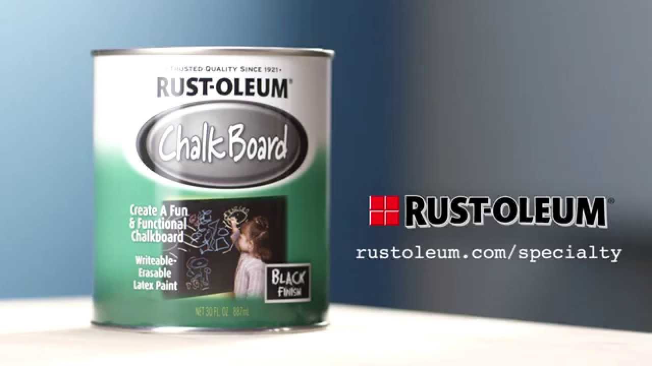 Rust-Oleum 301450 Specialty Chalkboard Brush-On Paint, 30 oz, Flat Black