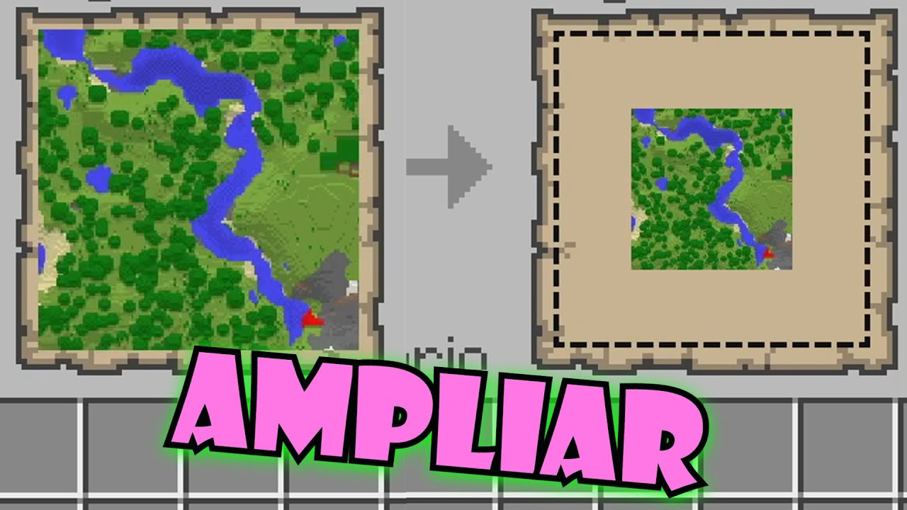 Como Agrandar Un Mapa Hasta El Nivel 4 En Minecraft 1 16 Shorts Youtube