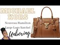 Michael Kors ★ Nouveau Hamilton Large Logo Leather Satchel Unboxing