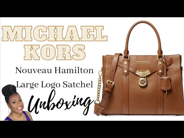 Michael Kors Hamilton Legacy Large Studded Leather Belted Satchel Unboxing  