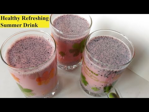 refreshing-summer-drink-sabja-seeds-sherbet-basil-seeds-easy-homemade-recipes-rooh-afza