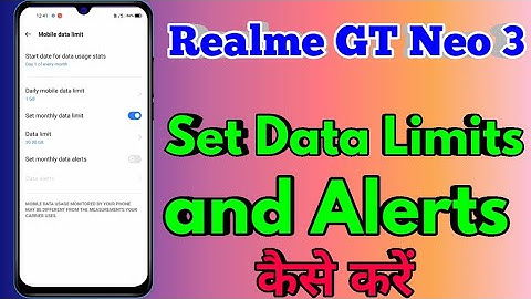 How to set data limit in realme gt neo 3 | realme gt neo 3 me data limit kaise set kare