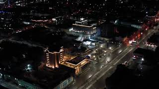 Ночной Барнаул глазами птичьего полета. Night Barnaul