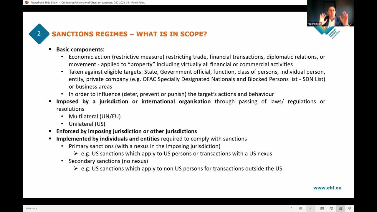 Secondary Sanctions Conference Ghent - Commercial Contracts