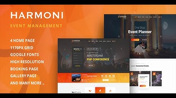 Harmoni - Event Management PSD Template | Themeforest Website Templates and Themes