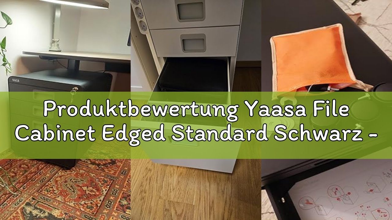 Produktbewertung Yaasa File Cabinet Edged Standard Schwarz - Rollcontainer aus Stahl, Aktenschrank m