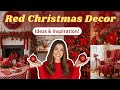 111+ Red Christmas Decorating Ideas 2025 | Red and White Trees, Lights and Holiday Styling