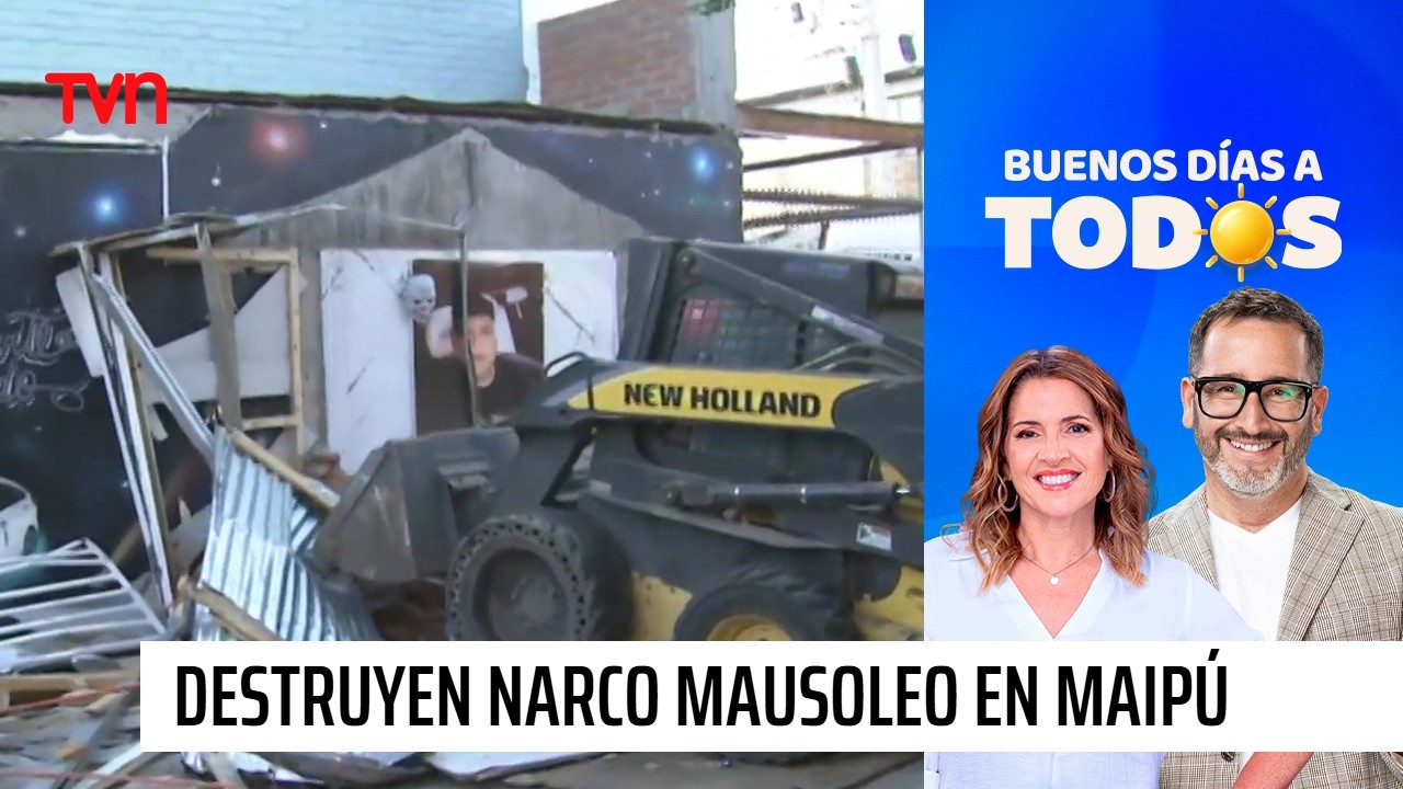 Destruyen narco mausoleo dedicado al 