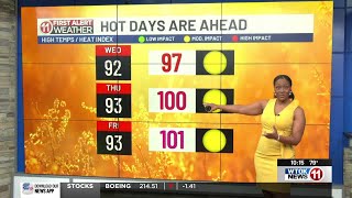 6/9/26- The rest of this week, 90s will dominate