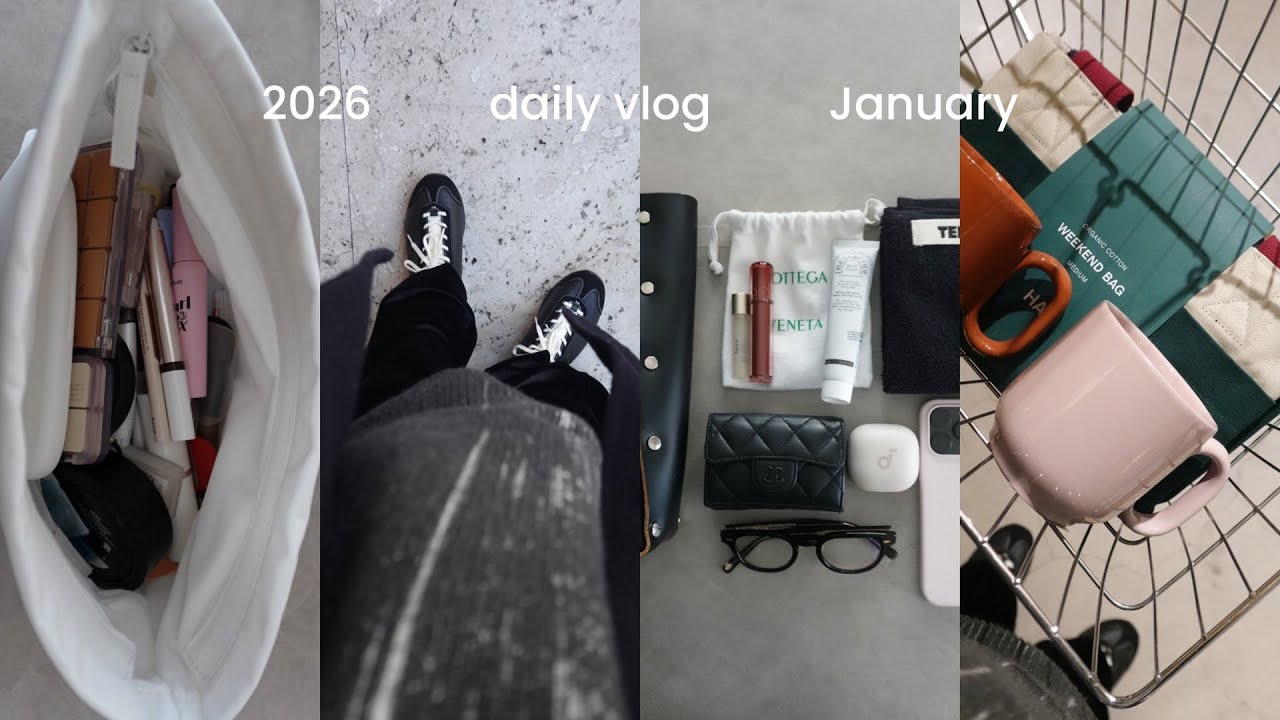 日常vlog. コスメ収納見直し🧺｜スタバで作業👩‍💻｜表参道カフェ｜鞄の中身👜｜ZARAHOME,HAY