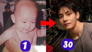 BTS V (Kim Taehyung) From 1 to 30 Years Old 😍(1995_2025) | The Evolution of BTS’s Visual King 👑