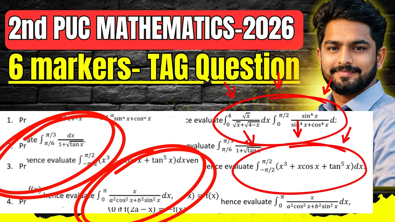 🔴 LIVE Now: 2nd PUC Maths Part-E Strategy + Important Problems -5 Markers| Karnataka Board