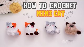 How to Crochet | Low Sew mini cat amigurumi pattern |  迷你猫钩针编织