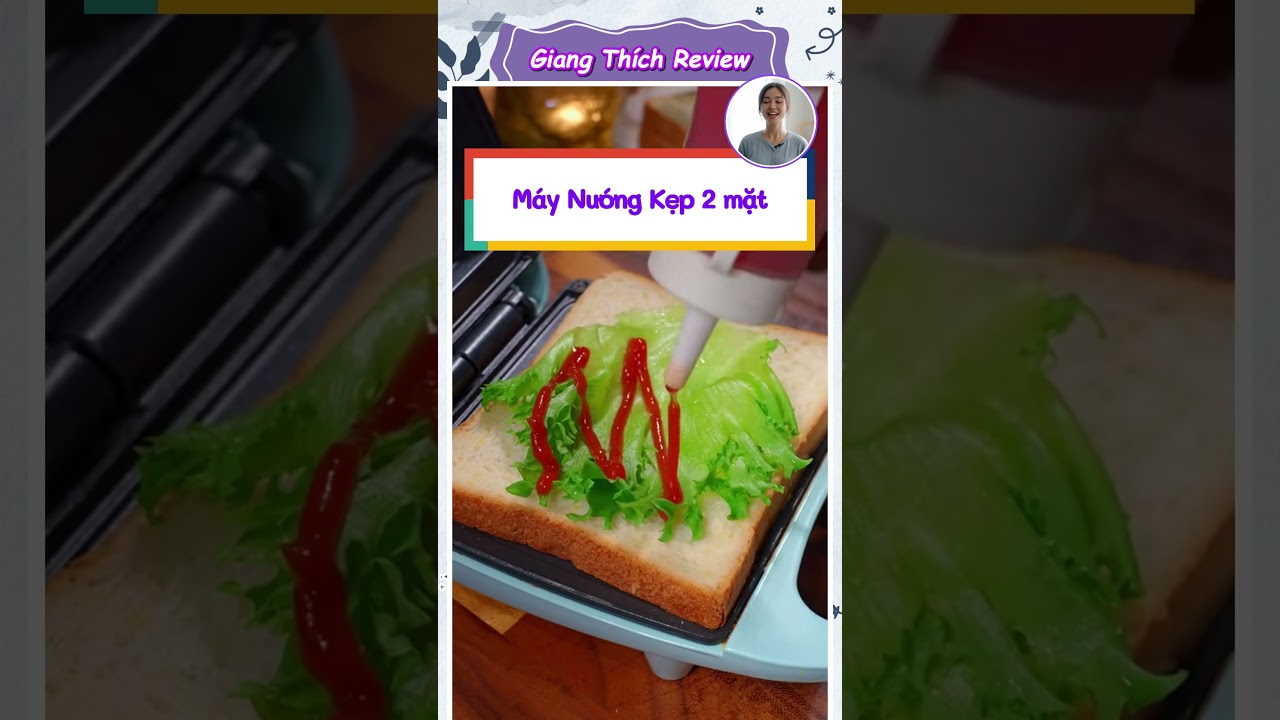 Làm bữa sáng 5 phút với Máy nướng kẹp 2 mặt | Giang Thích Review #Short #review #giadung