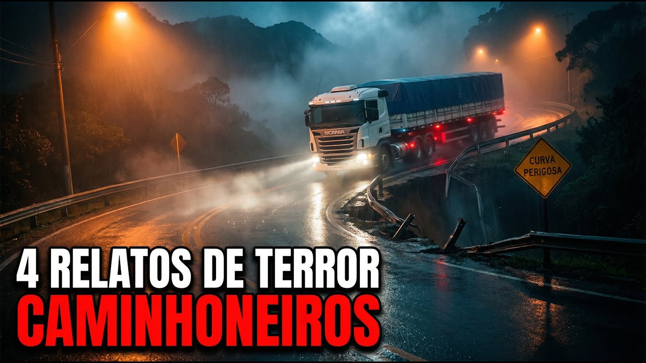 4 RELATOS ASSUSTADORES DE TERROR DE CAMINHONEIROS - HISTÓRIAS DE TERROR SINISTRAS