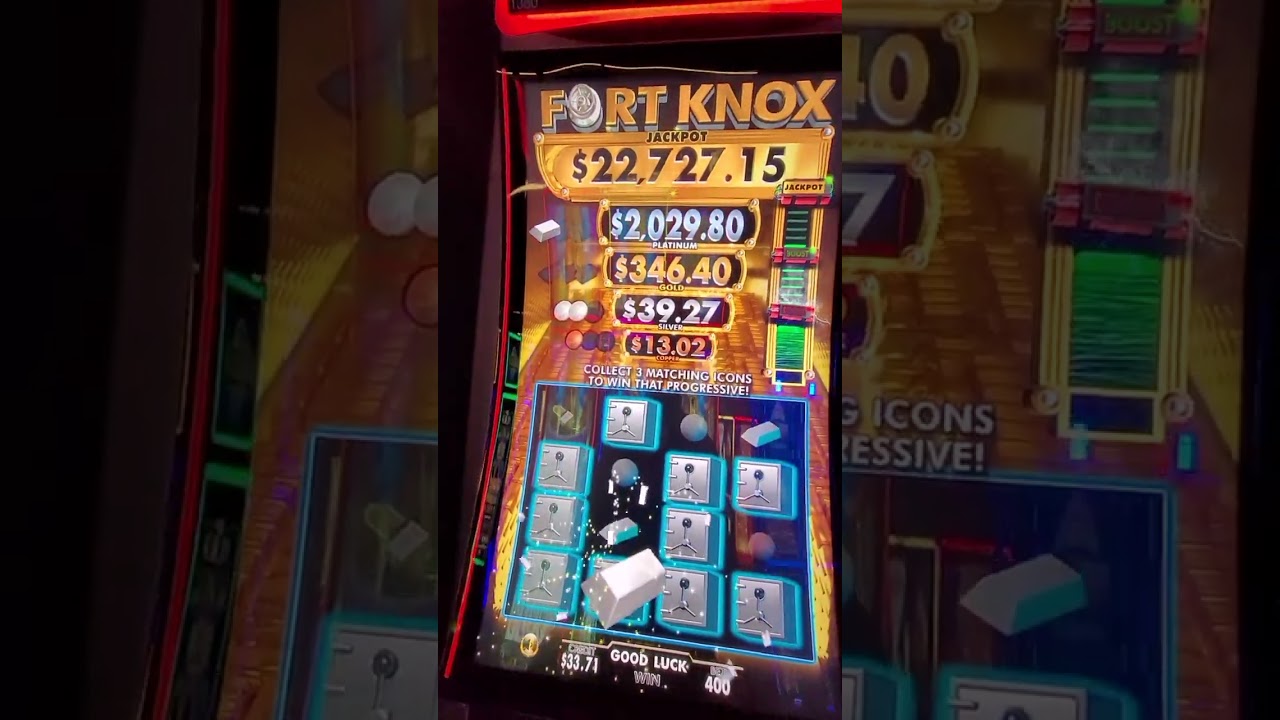 Fort Knox Bonus Slot Machine Win! 