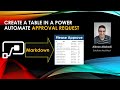 How to create a table in Power Automate Approval request -  Markdown